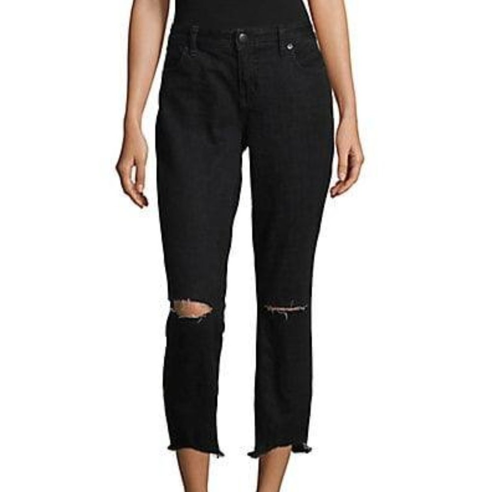 FP Dark wash distressed skinny jeans